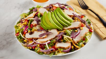 Southwest Chicken and Avocado Salad | 46g Protein | 11G Fiber | 600 Cal
