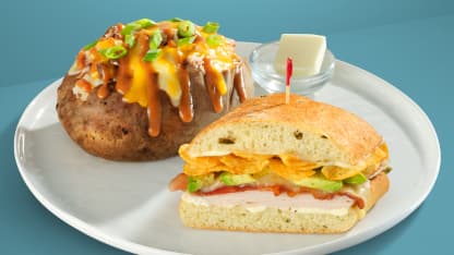 Jalapeño Turkey Crunch + Honey BBQ Pork Spud